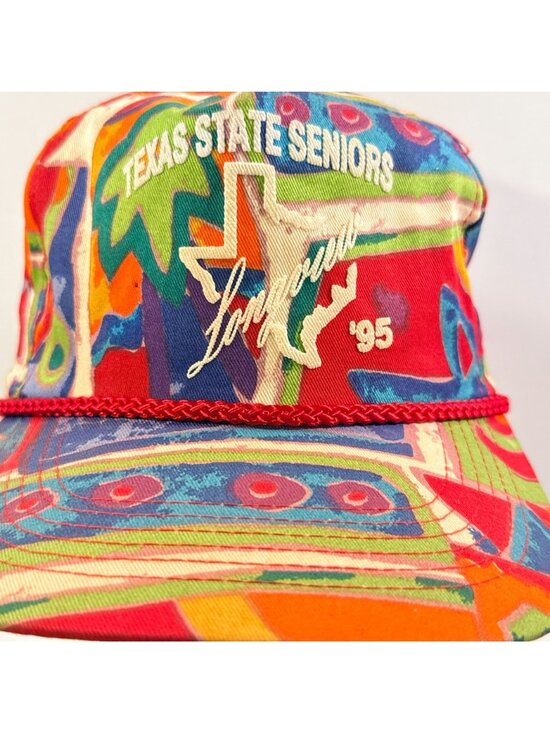 Vintage Texas State Seniors Longview Tx Baseball Trucker Cap Hat 1995 main image 6